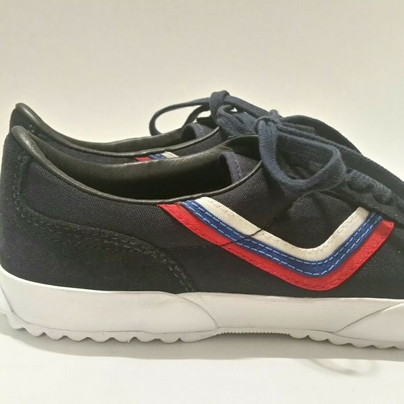 TORY BURCH SPORT Blue Canvas Suede sneakers 8M - Picture 7 of 8